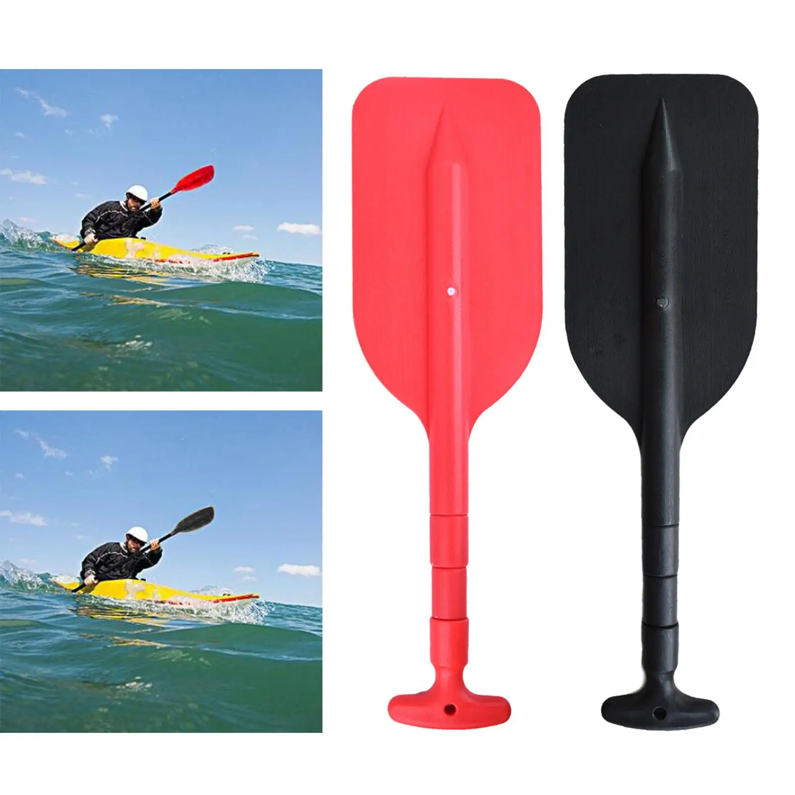 Folding PVC MIni Kayak Paddle Oar Lightweight Safety Boat Supply