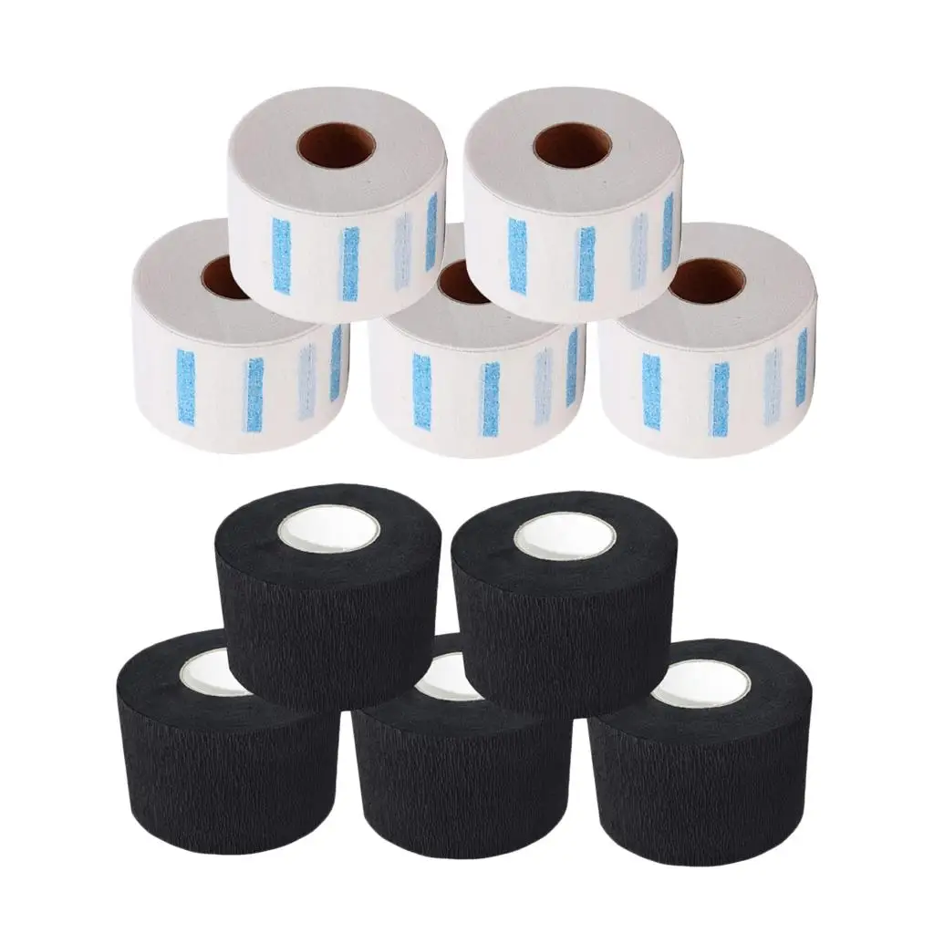 5 Rolls Disposable Stretchy Paper Neck Band Protector Hairdressing Accessory