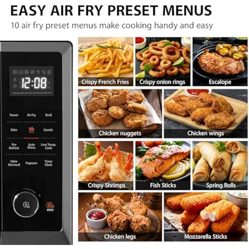 Title 1, Air Fryer Combo 8-in-1 Countertop Microwave Ove...