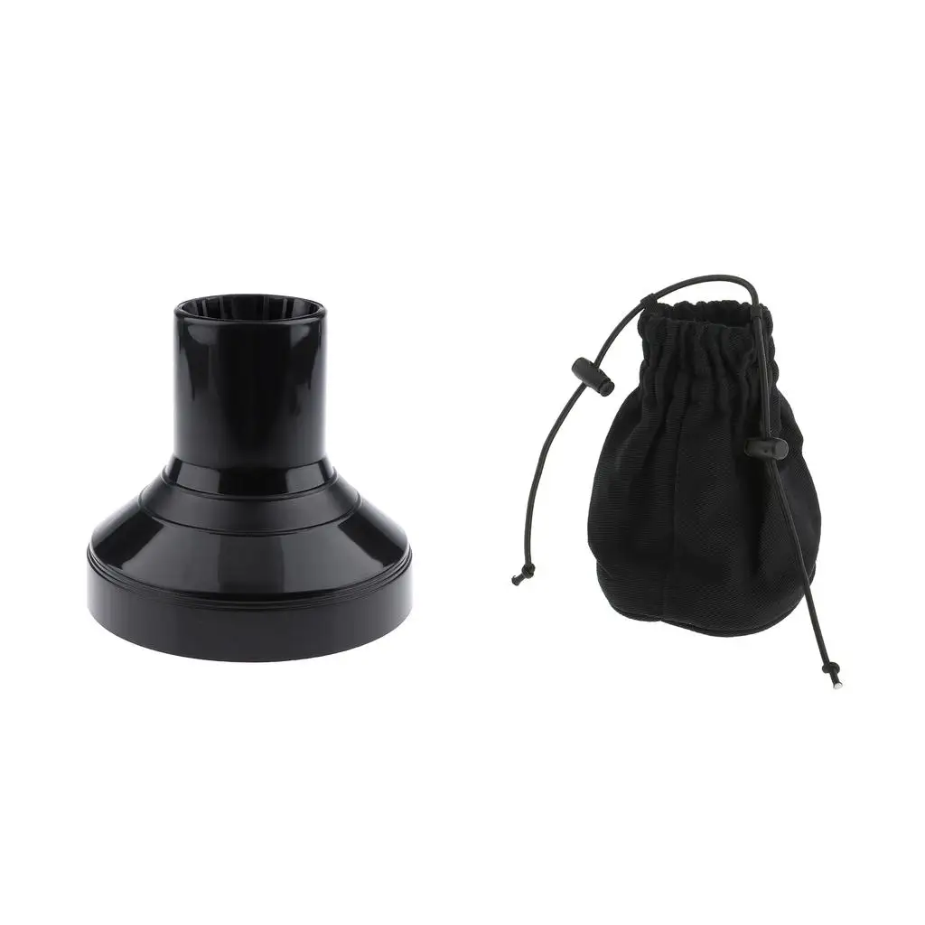 2pcs Salon  Use Canvas Black Universal Hair Dryer Attachment with Canvas Sock Diffuser Blower Cover