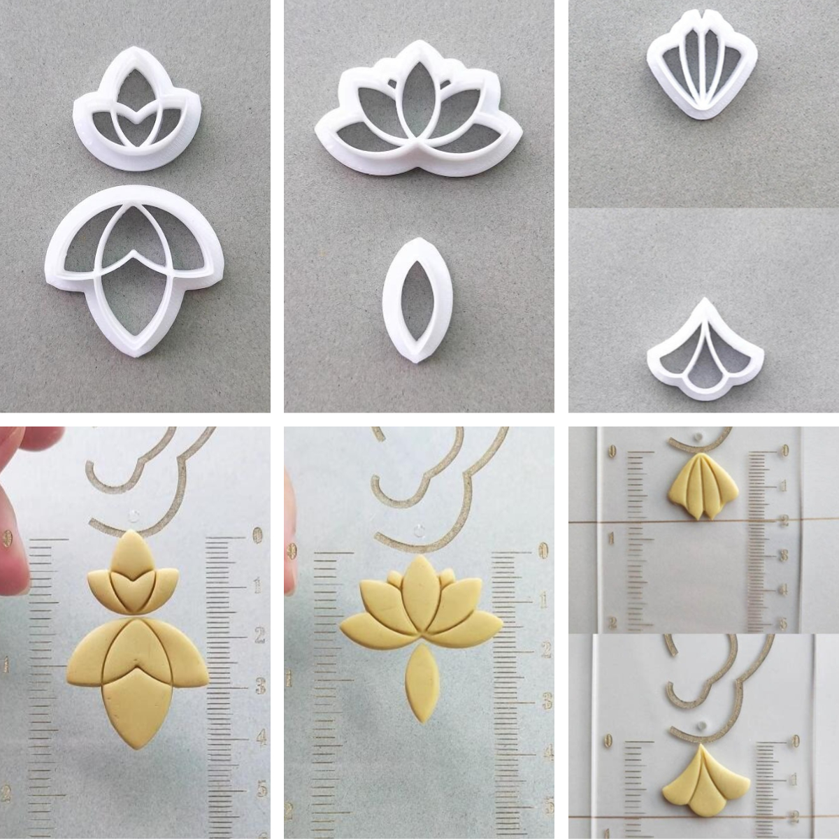 Elegante Retro-Form geometrisches Muster Ohrring Polymer Clay Formen Ton schneider kreativ für DIY Schmuck Prägung Keramik Werkzeuge – Detail 3