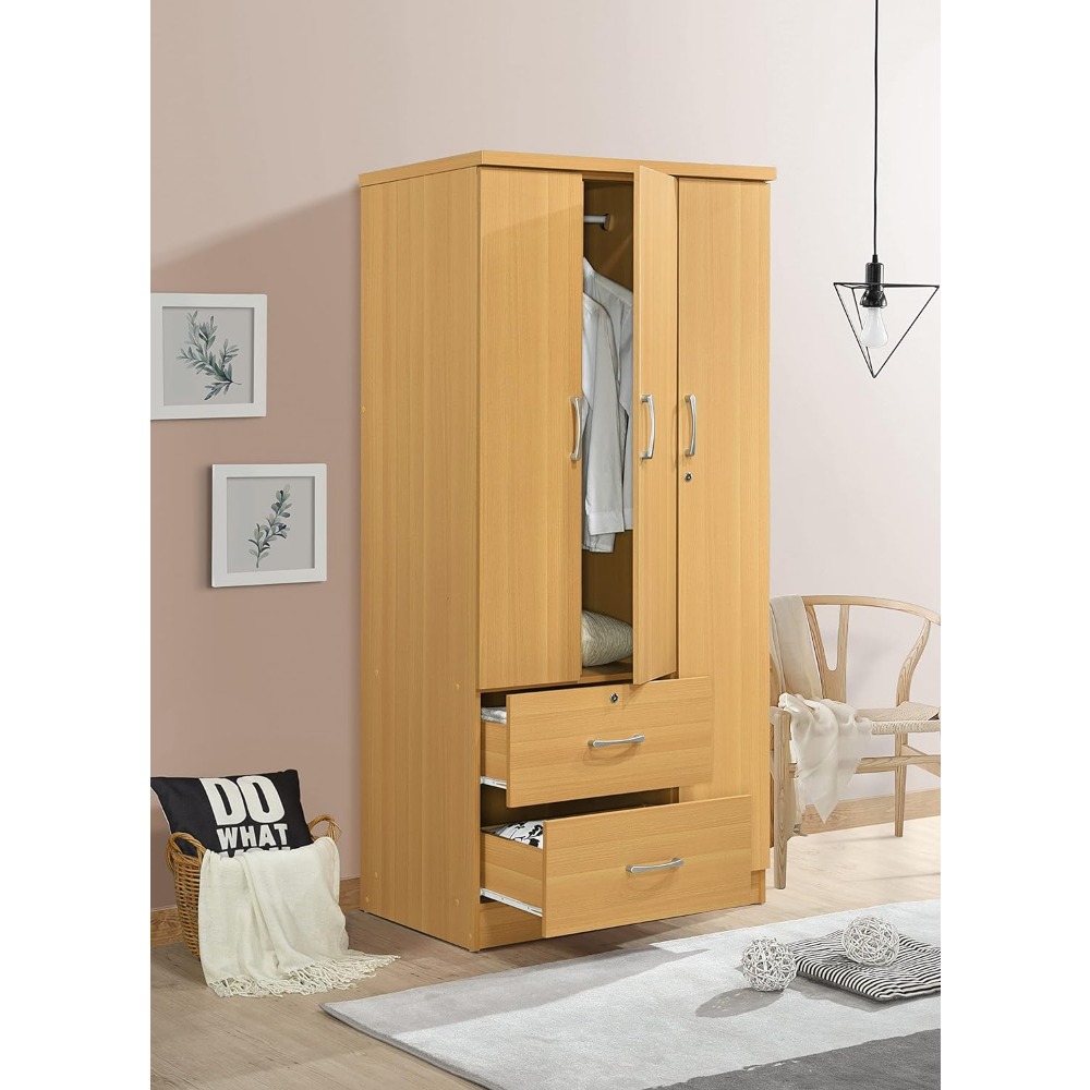 Title 3, Home Furniture 3-Door 2-Drawers Open Cabinet 3-...