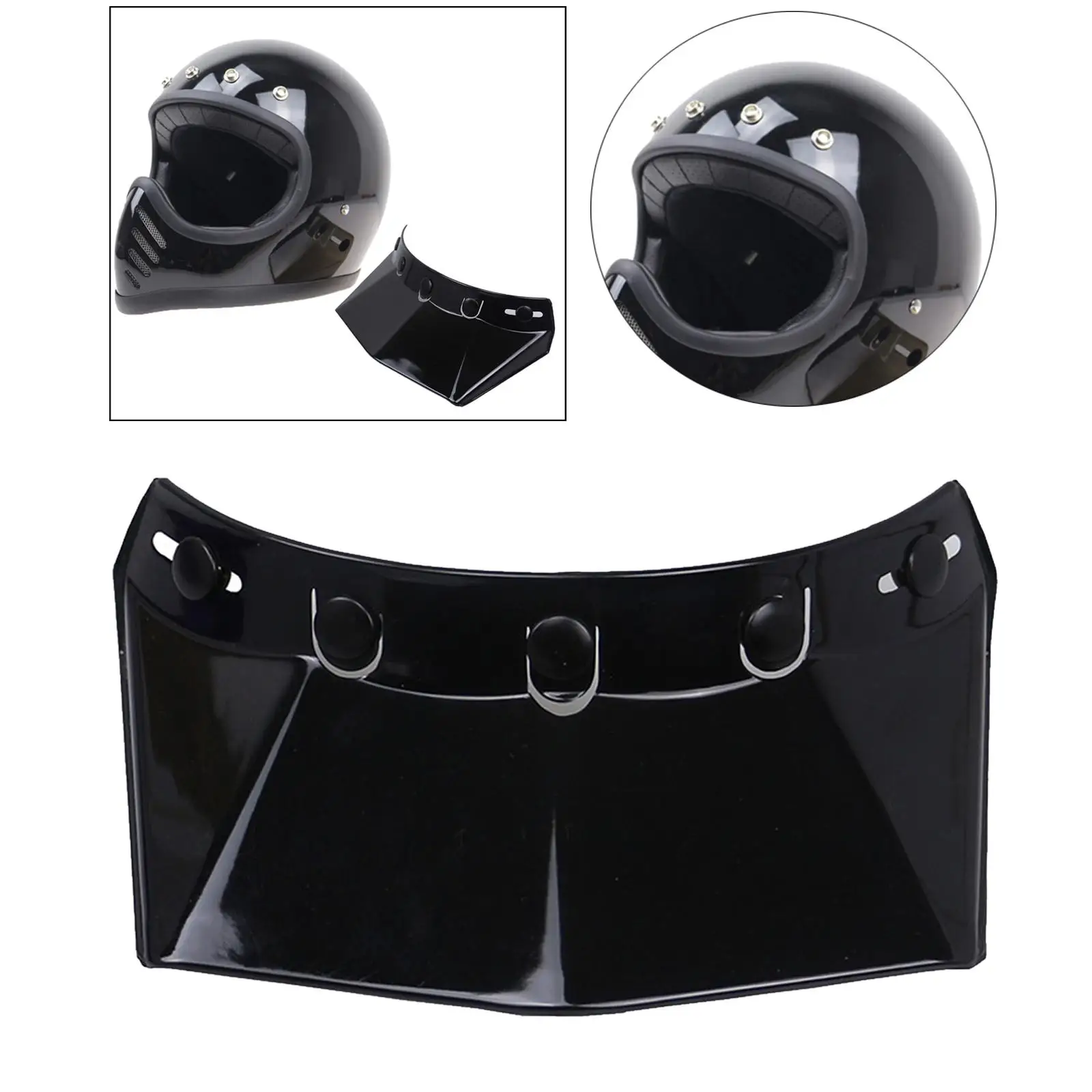 3-pack Snap Visor Peak Replace for Motorcycle  Decoration