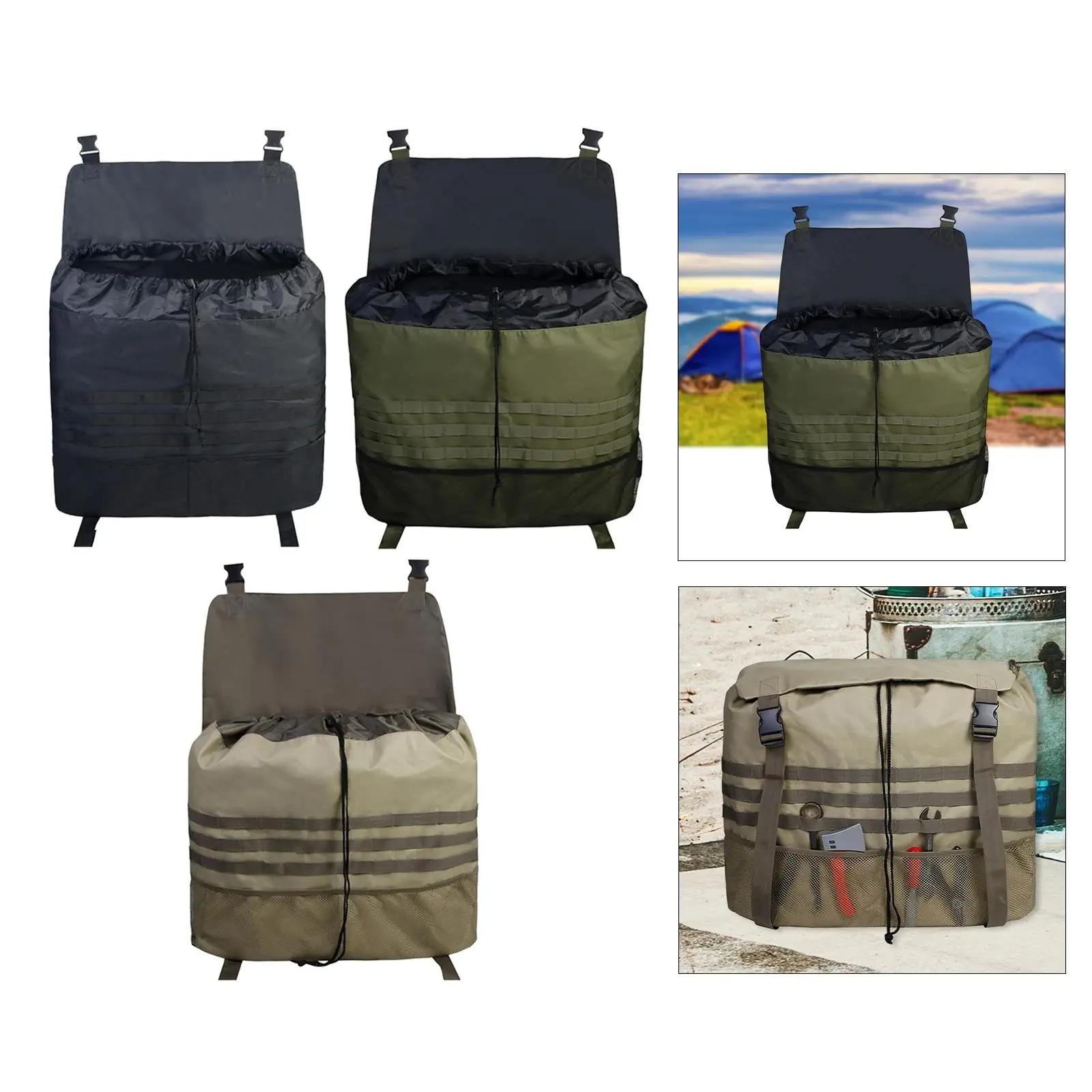Spare Tire tool Organizer Garbage Tool High capacity Backpack Spare Tire Tool bag for Truck Tailgate SUV RV