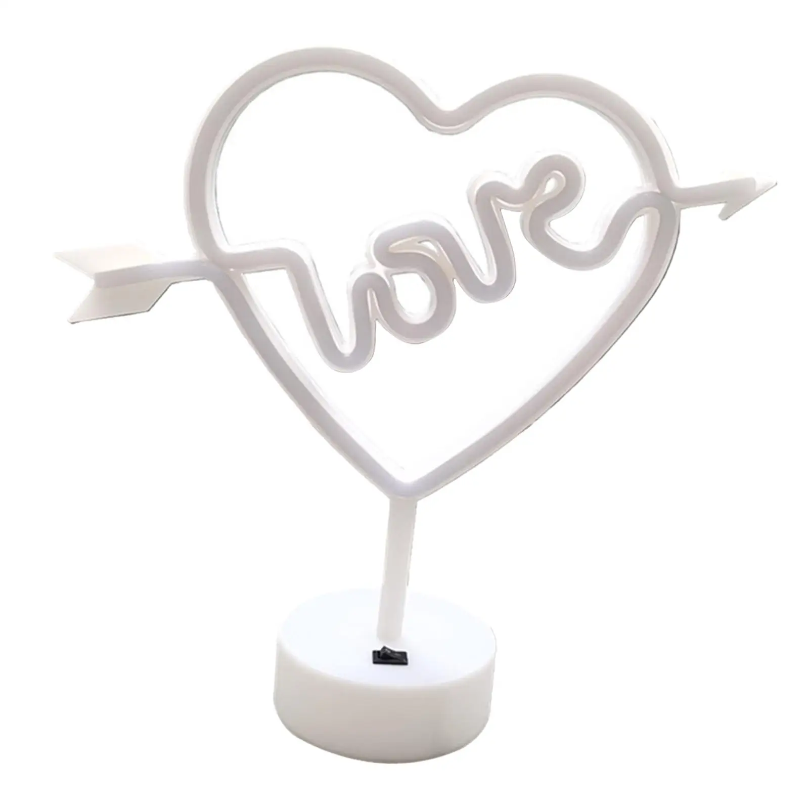 Heart Shape Neon Sign Decorative Night Lamp Romantic LED Neon Light for Girlfriend Boyfriend Gift Wedding Table Holiday Decor