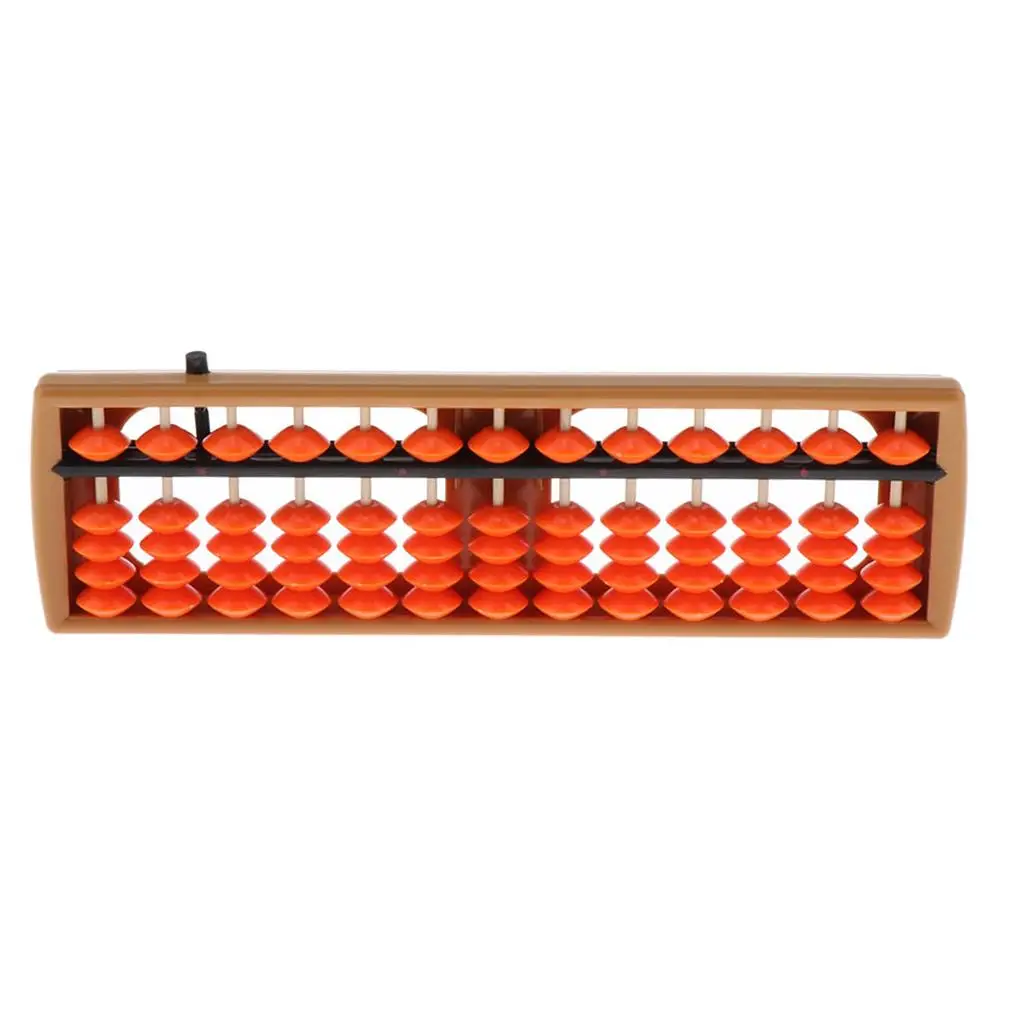 Chinese Plastic 13 Rods Abacus Soroban, Solid Firm and Portable,Counting