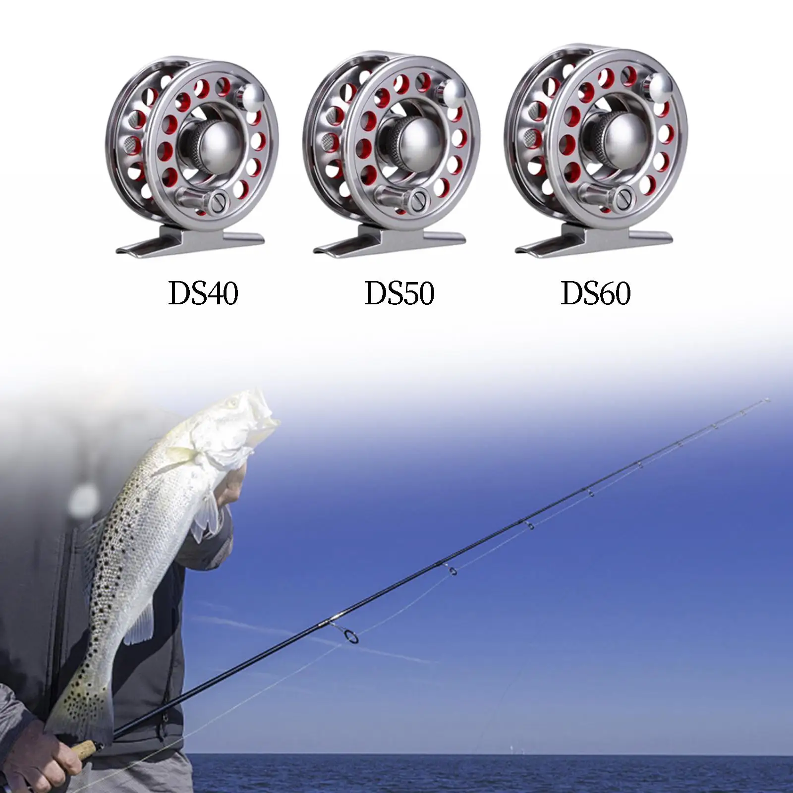 Fishing Reel Tools Left Right Hand Aluminum Alloy Fly Reel for Outdoor Freshwater Saltwater Spring Winter Carp Trout Fishing