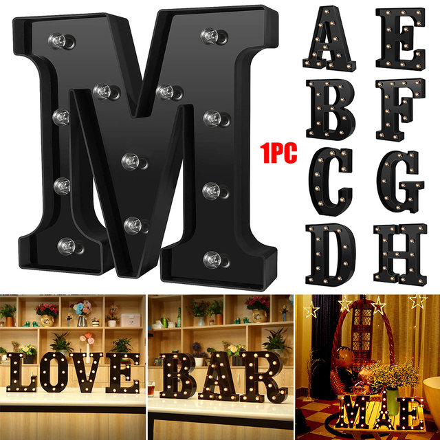 Lettres Lumineuses LED Néon - Décoration Murale - Alimentation USB Ou Piles - Pour Chambre, Fête, Mariage