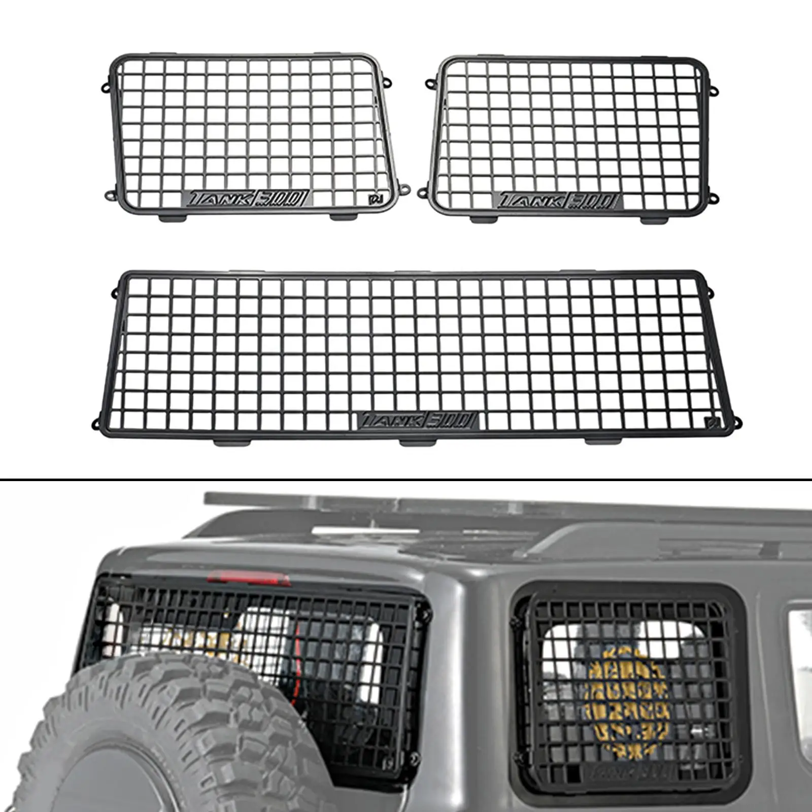 RC Car Upgrade Parts, Window Net Replace Decoration Accessaries for THOR Tank 300