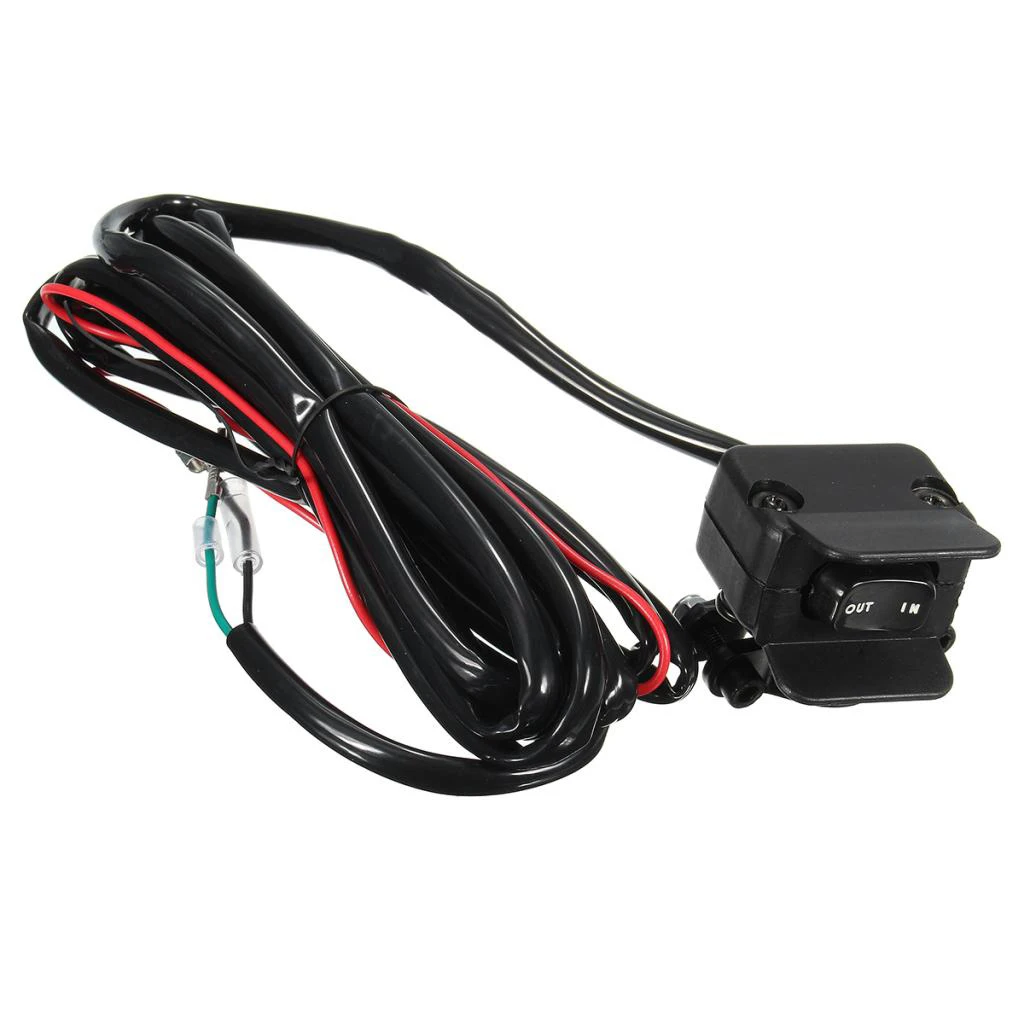 Universal Winch Mini Rocker Switch Handlebar Control Line for Motorcycle