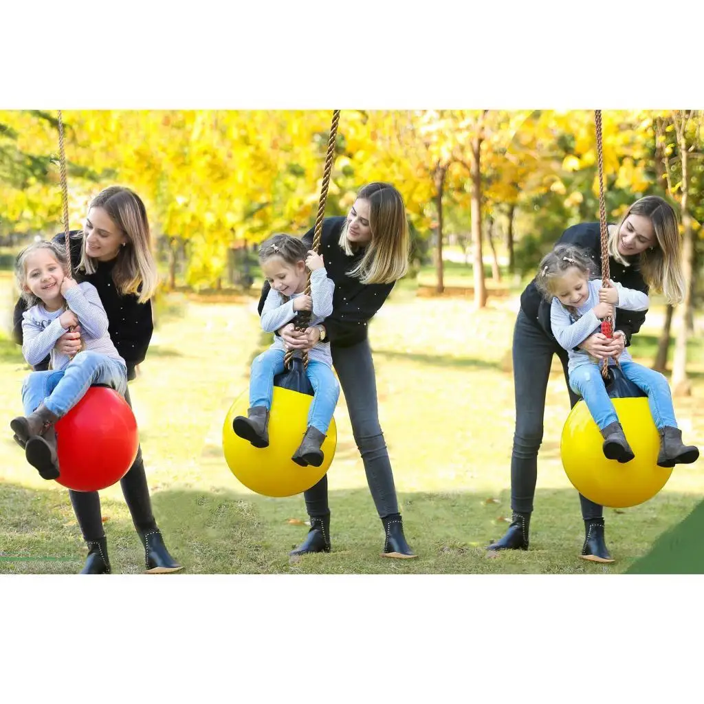 Ball Swing Seat with Heavy Duty Rope Hanging Multiple Colors for Kids