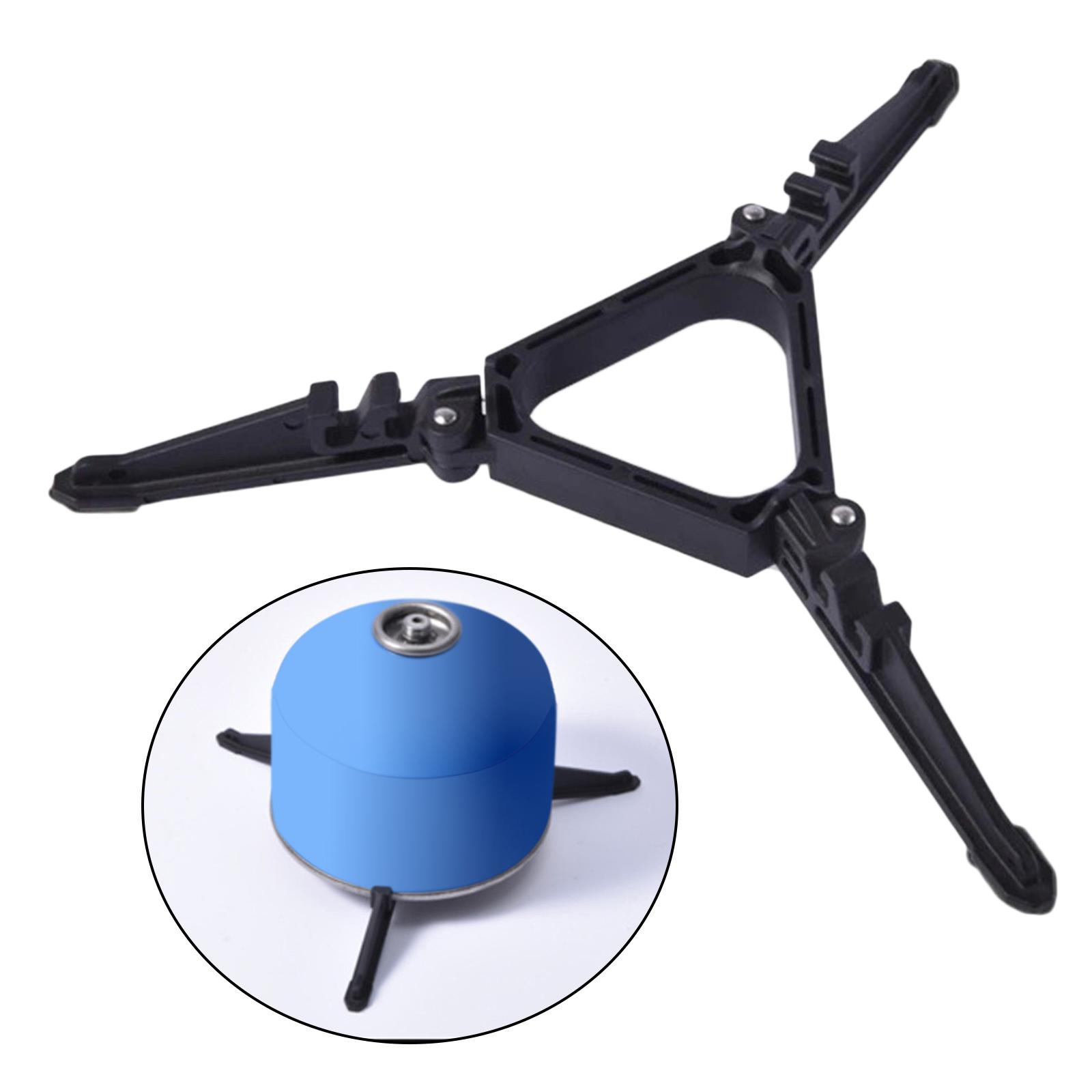 Portable Gas Tank Stove Stand Tripod Camping Canister Rack Bracket Cartridge Canister Holder for Picnic Hiking BBQ Fishing