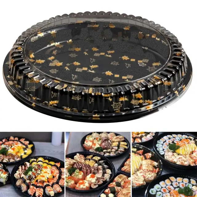 Container COPRITORTA IN thermoplastic sweet round tray with lid for food  holder assorted colors - AliExpress