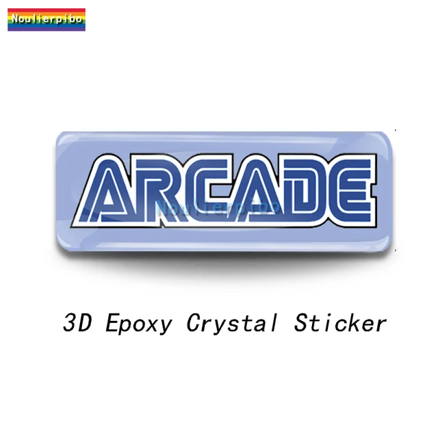 3D Stereo Exquisite Epoxy Dome Car Sticker Arcade Logo Game Console Game  Station PVC Car Phone Trolley Case Vinyl Decal