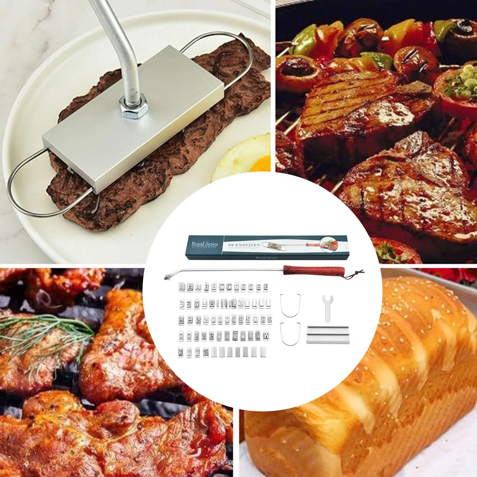 BBQ Meat Branding Iron Barbecue Tools DIY Barbecue Branding Iron for Outdoor