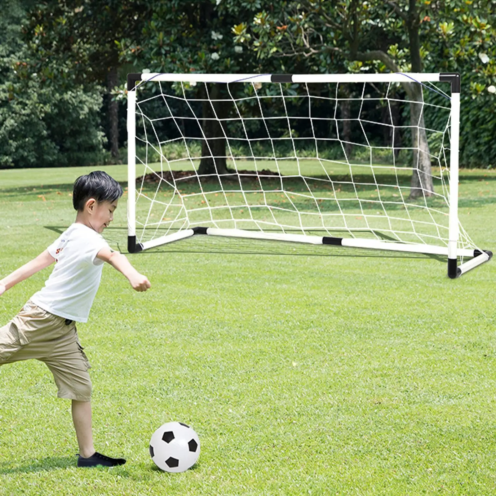 Children Football Goal  indoor  Net, Ball, and Pump Included Backyard Mini Training Practice Set Perfect Gift Portable