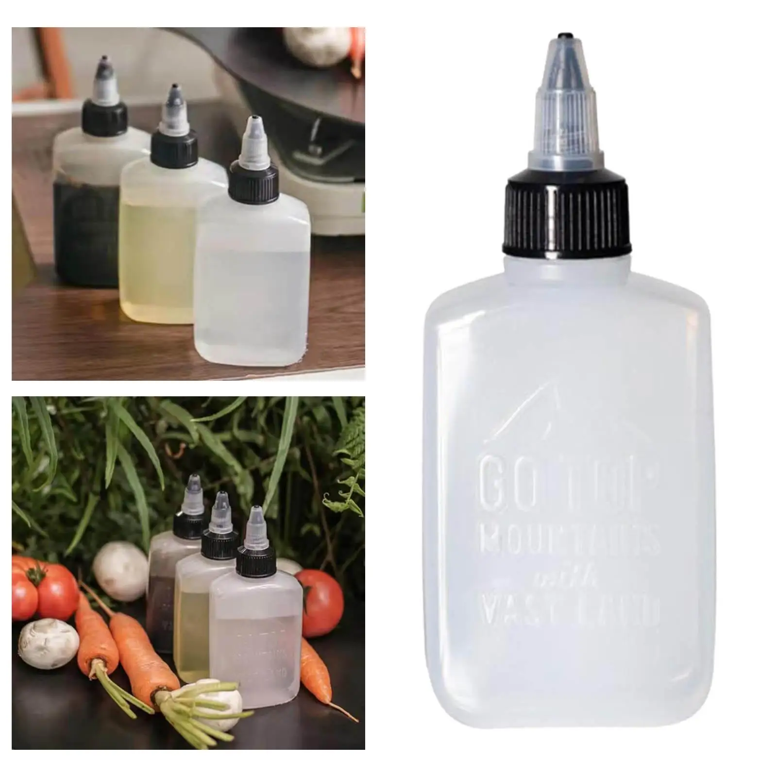 Portable Oil Bottle Sealed Leakproof Liquid Seasoning Bottle Vinegar for BBQ