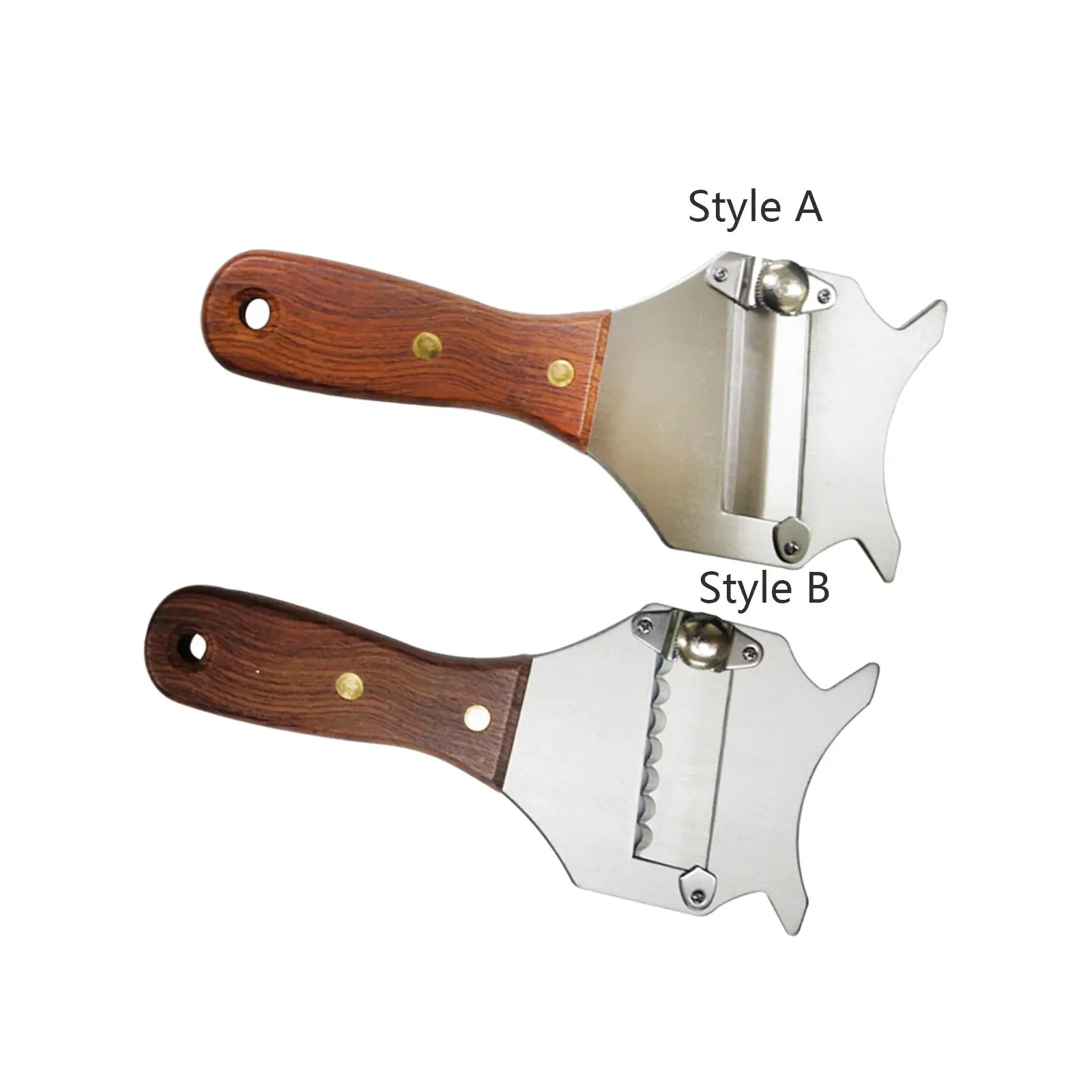 Cheese Chocolate Slicer Utensils with Wood Handle Stainless Steel Truffle Slicer