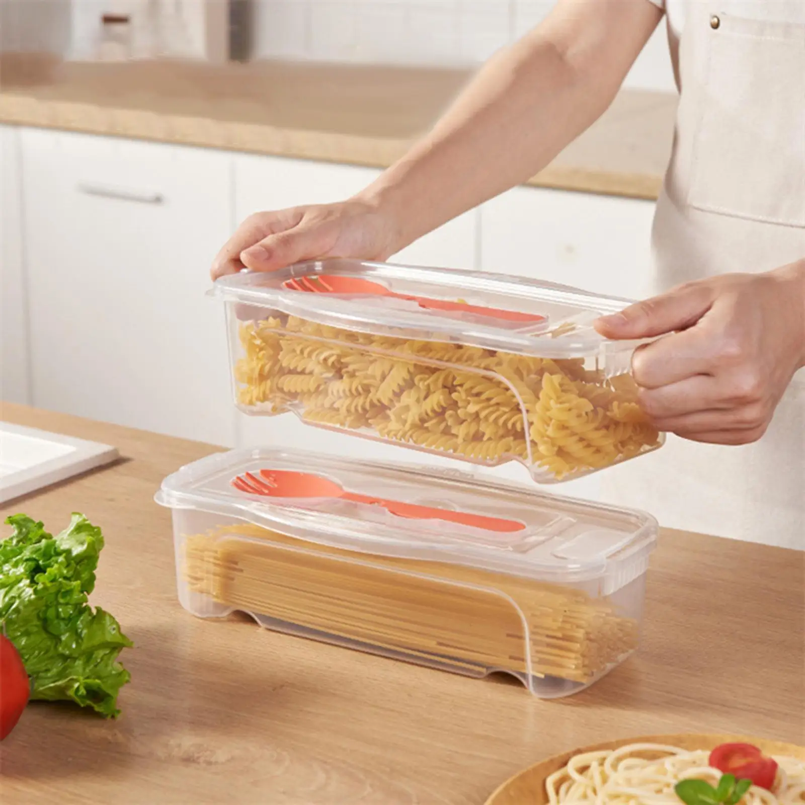 Microwave Pasta Containers Cooker Vegetables Fruit Storage Box for Personal