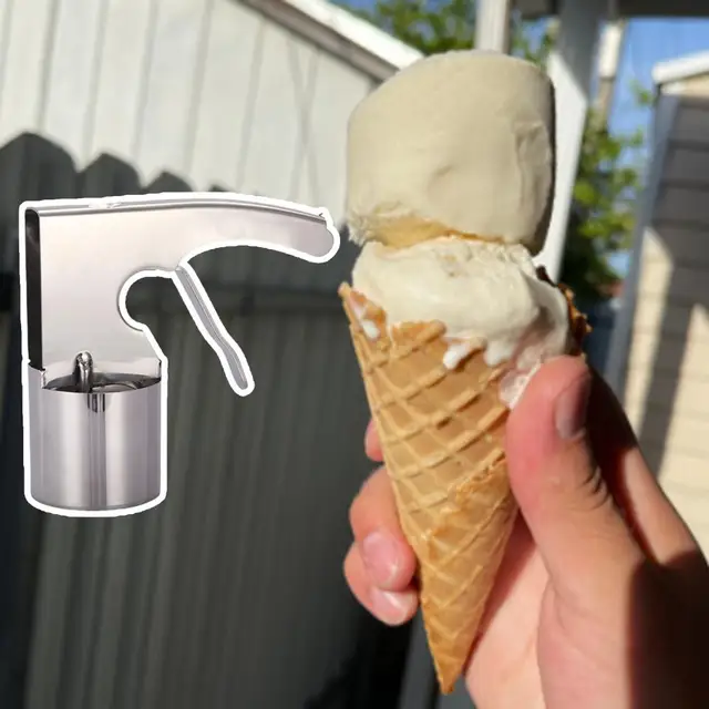 Big Volume Ice Cream Server Tool Stainless Steel Ice Cream Scoop With  Trigger Easy To Clean Cylindrical Scoop Kitchen Supply - Ice Cream Tools -  AliExpress