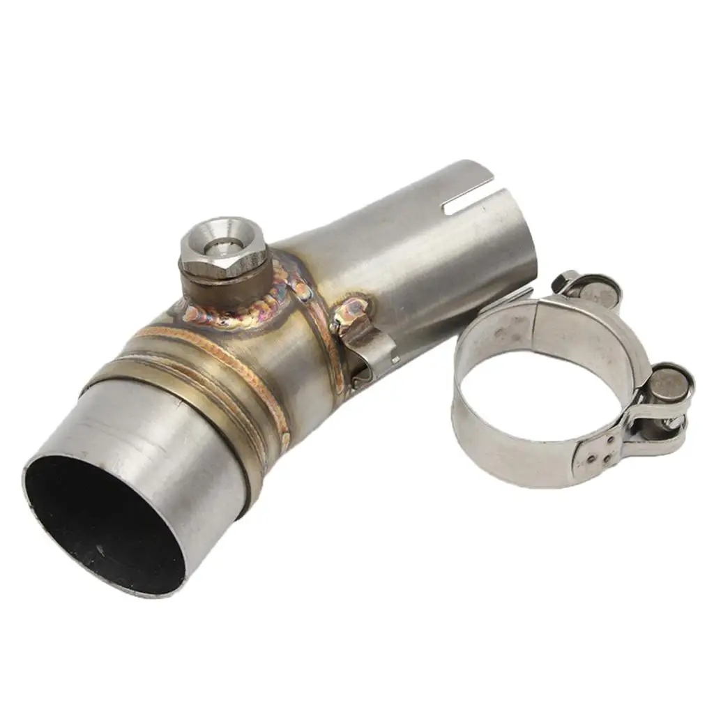 Motorcycle Exhaust Middle  Stainless Steel Mid- 51mm Adapter Inlet
