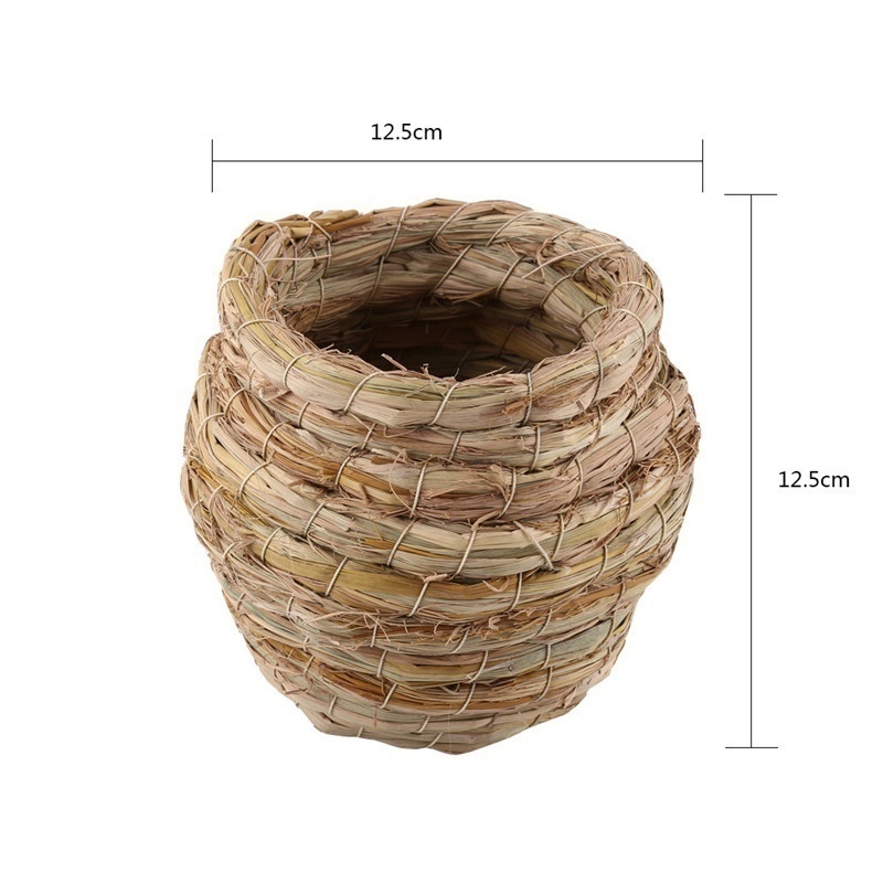 Title 7, Bird Parrot Handwoven Straw Cage Animals Hamste...