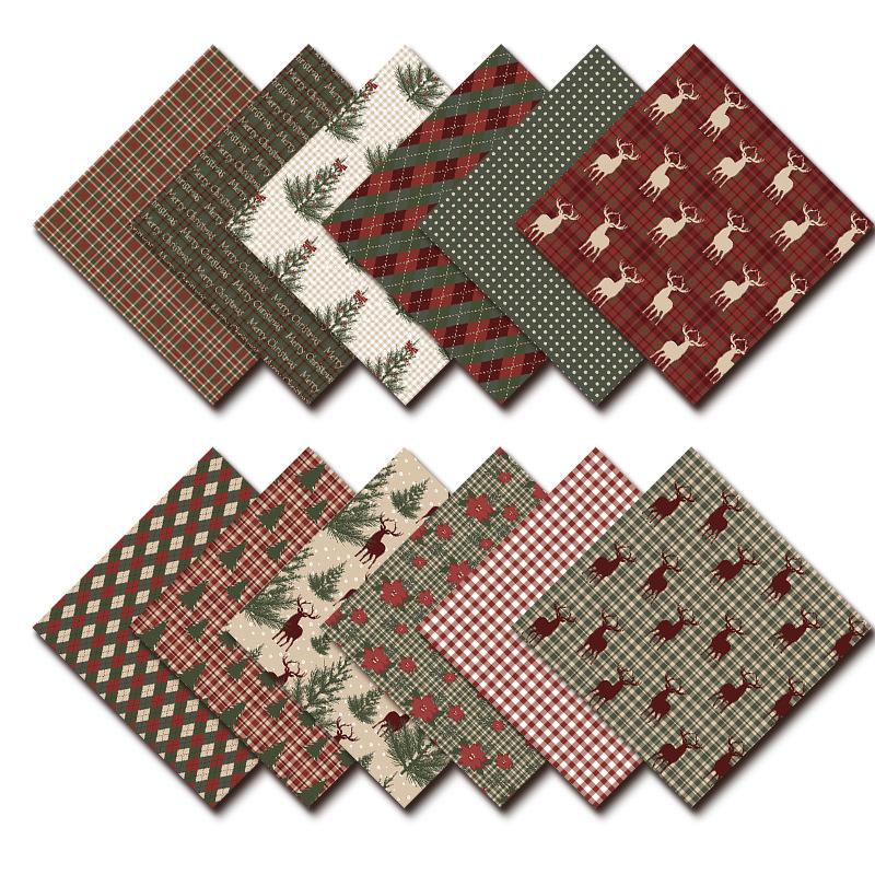 Description Picture 6 of item24pcs Junk Journaling Craft Paper Vintage Merry Christmas Scrapbook Paper Assorted Pattern Single-Sided DIY Cardmaking Supplies