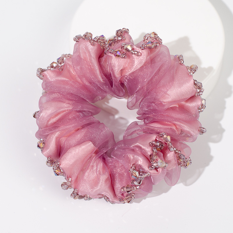 . Elegantes Blumen haars eil Kristall Pferdes chwanz Gummiband · Haarring Mode Frau Haarschmuck резинки для волос детям – Detail 7