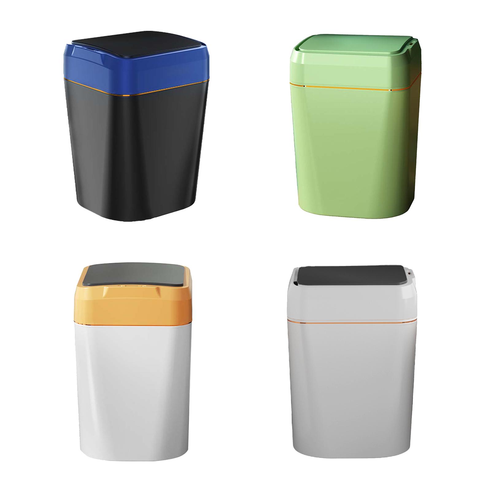 Electric Garbage Bin Waterproof with Lid Toilet Intelligent Induction Trash Bin for Bathroom Office Kitchen Outdoor Living Room