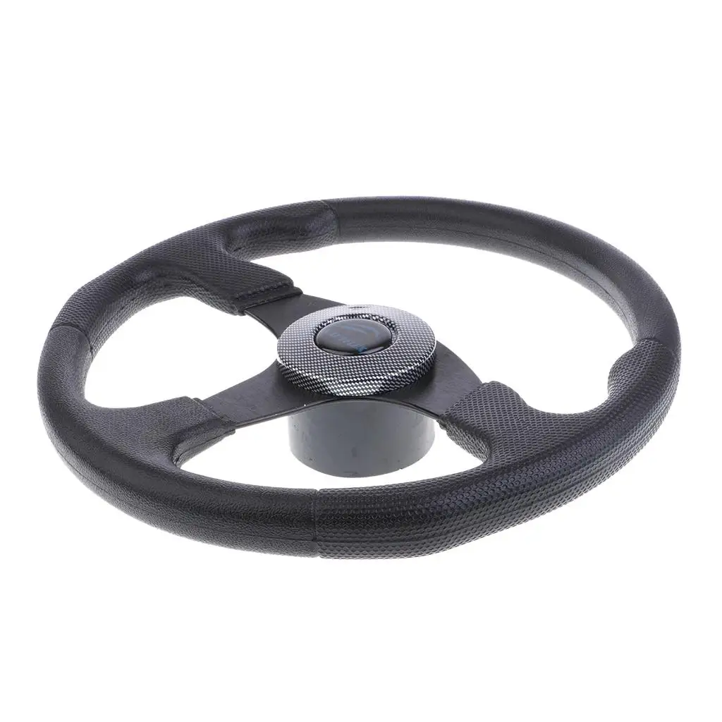 Boat Steering Wheel Aluminum 13`` `` Marine Yacht Sport Wheel & Hub Black