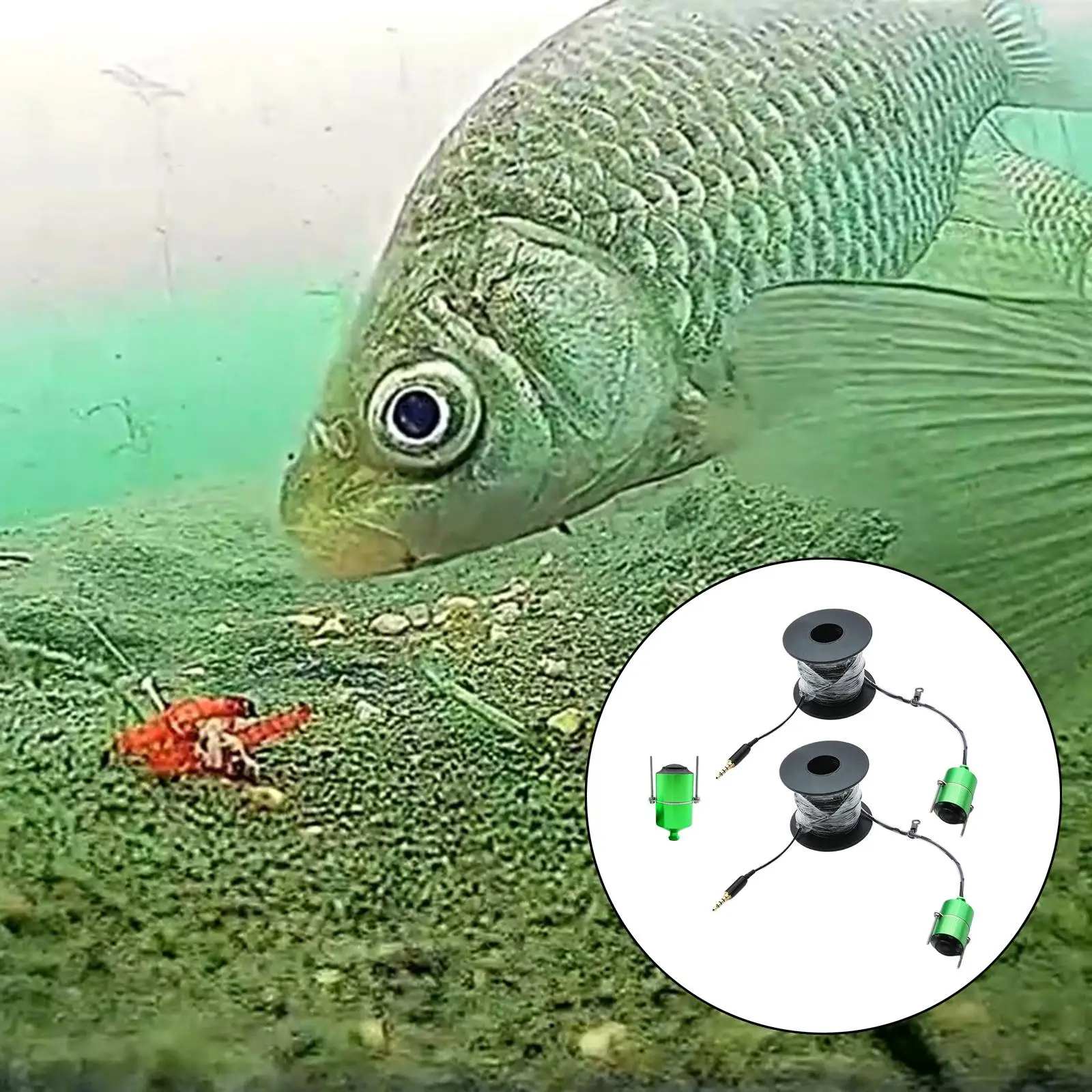 HD Underwater Fishing Camera, 1080P Underwater Camera Color Video Night Visible