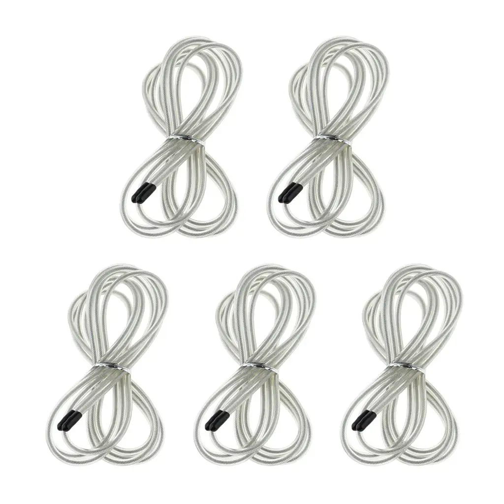5pcs Stainless Steel Cable Long Skipping Rope Replacement Cable  10ft