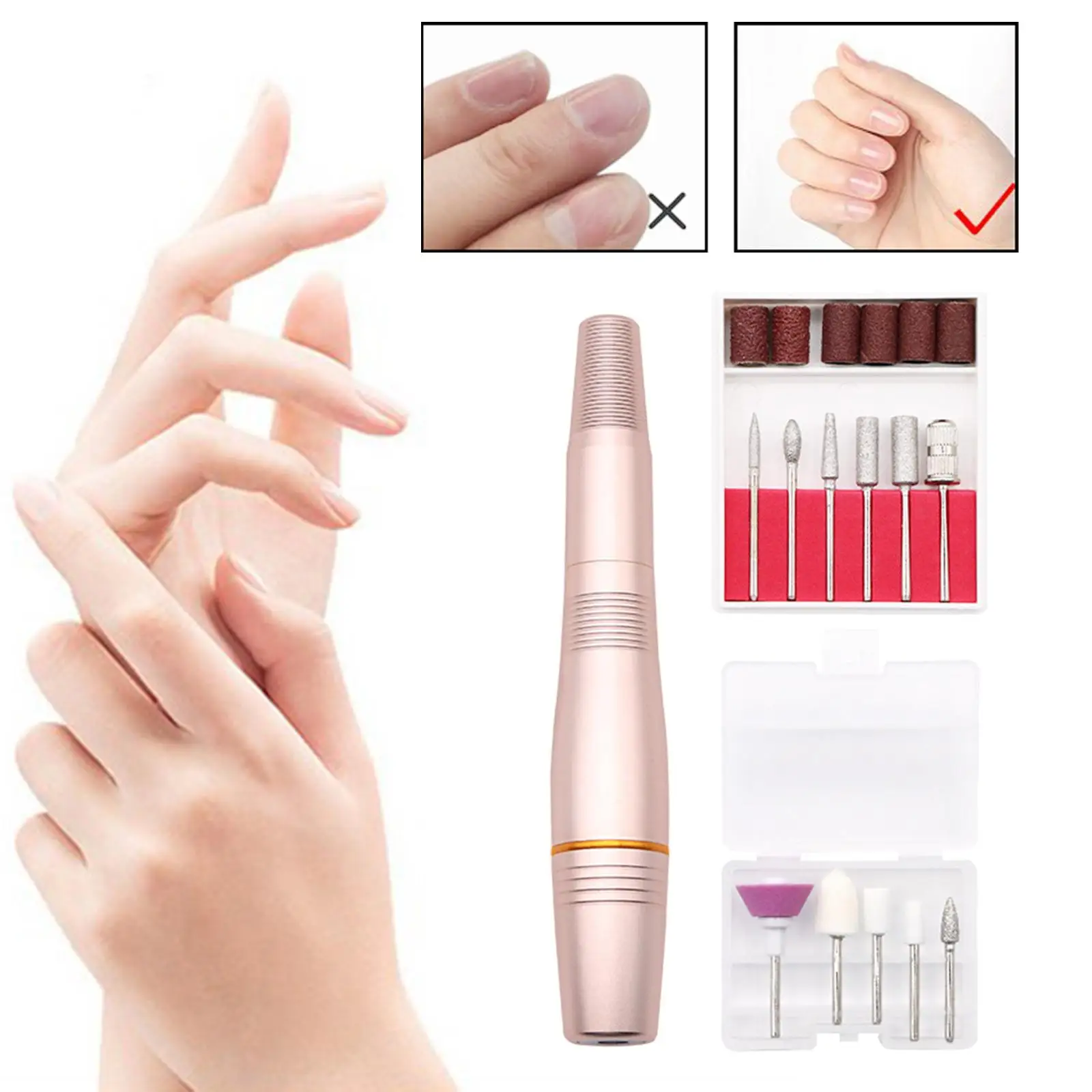 Portable Electric  Machine Lightweight Nail Polishing Tool mer  Remover for Acrylic  Grind  Pedicure