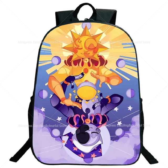 HOUOK FNAF Anime Backpack, 3-Piece Sundrop Moondrop 3D Print Set