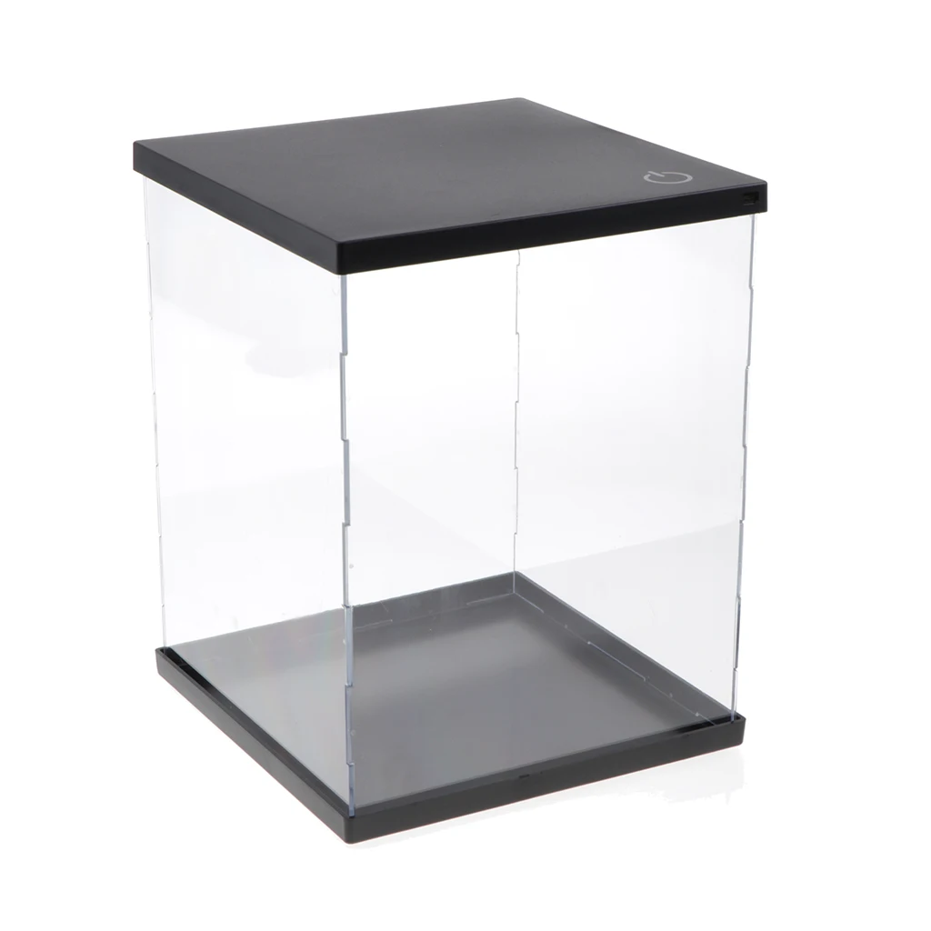 Clear Acrylic Display Cube Box Trophy Toy Display Case Dustproof Protection