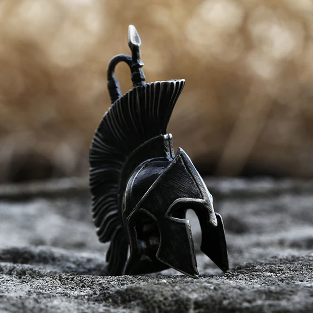 Dawapara spartan capacete pingente colar antigo grécia símbolo men