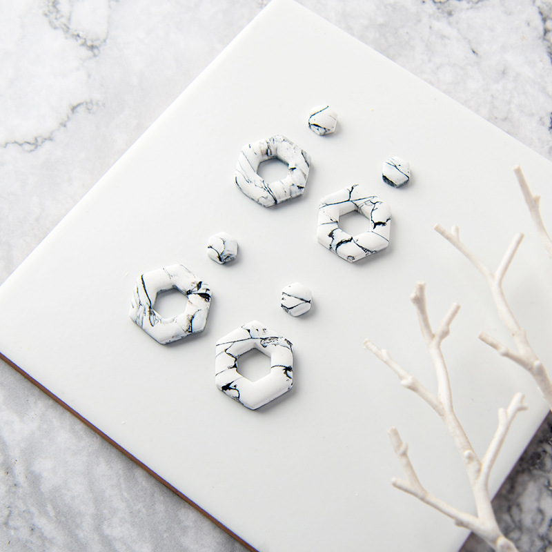 Unregelmäßige geometrische Form weiche Keramik Polymer Clay Cutter Ellipse Hohl ohrringe geschnitten Form Ohrring Schmuck Anhänger Herstellung Werkzeuge – Detail 7