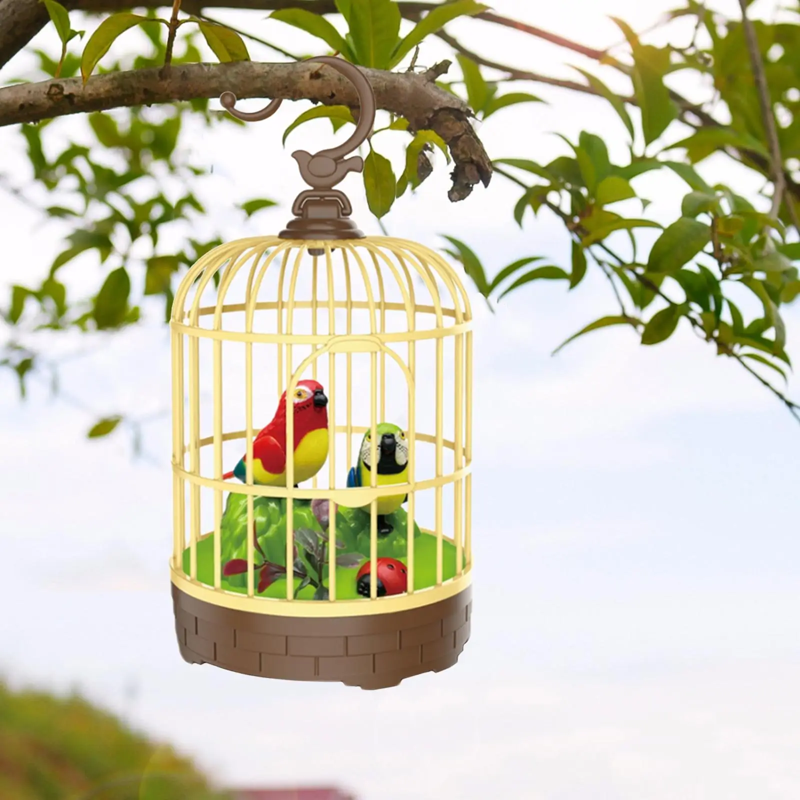 Singing & Chirping Bird in Cage Realistic Sounds & Movements, Sound Gift for Kids