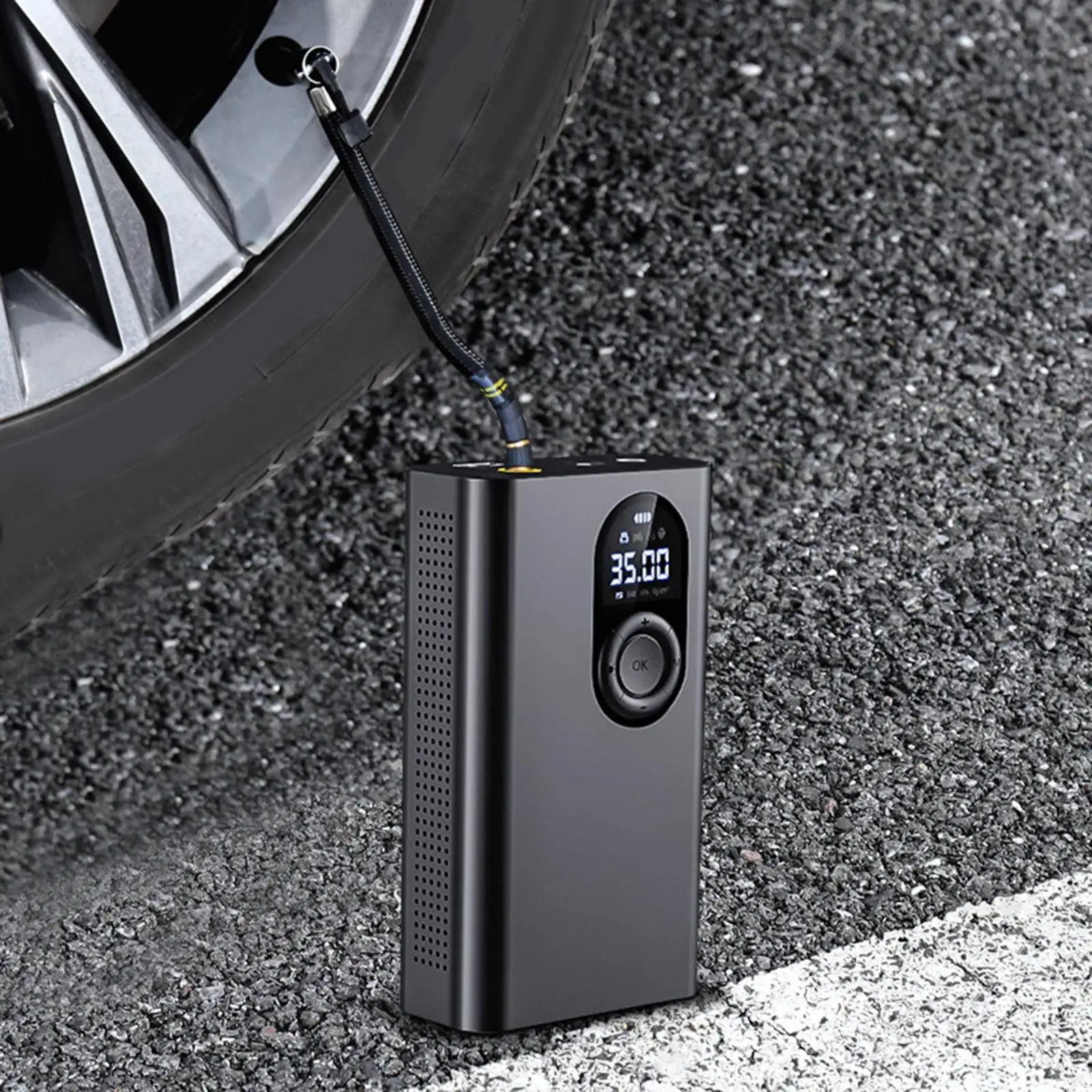 150 PSI Electric Tire Inflator, Digital Display, , LED Lighting ,Mini Rechargeable Portable Car Air  for  Balls