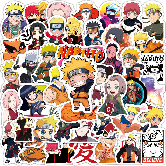 100Pcs Naruto Stickers Uzumaki Naruto Kakashi Uchiha Sasuke Itachi