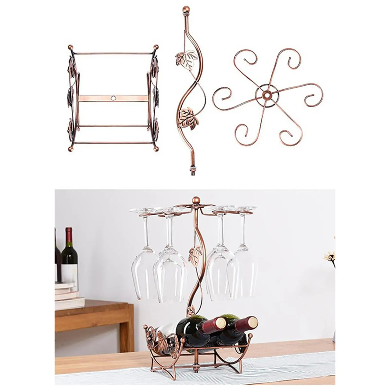 Iron Bottle Glass Cup Display Holder Holder Stand  