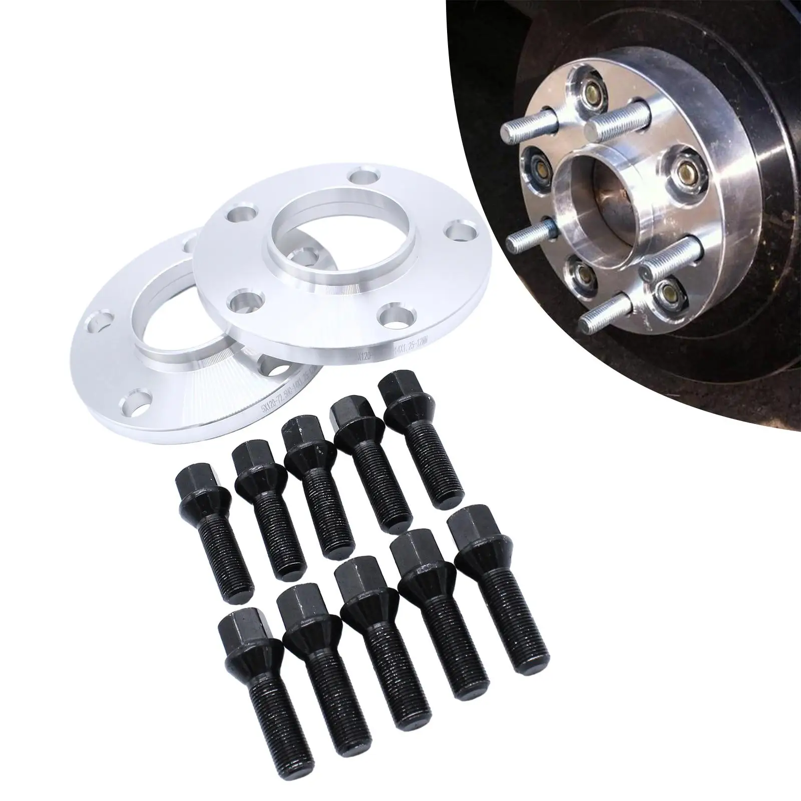 2 Pieces Wheel Spacers Repair Parts Center Bore 72.5mm for Ford Ranger