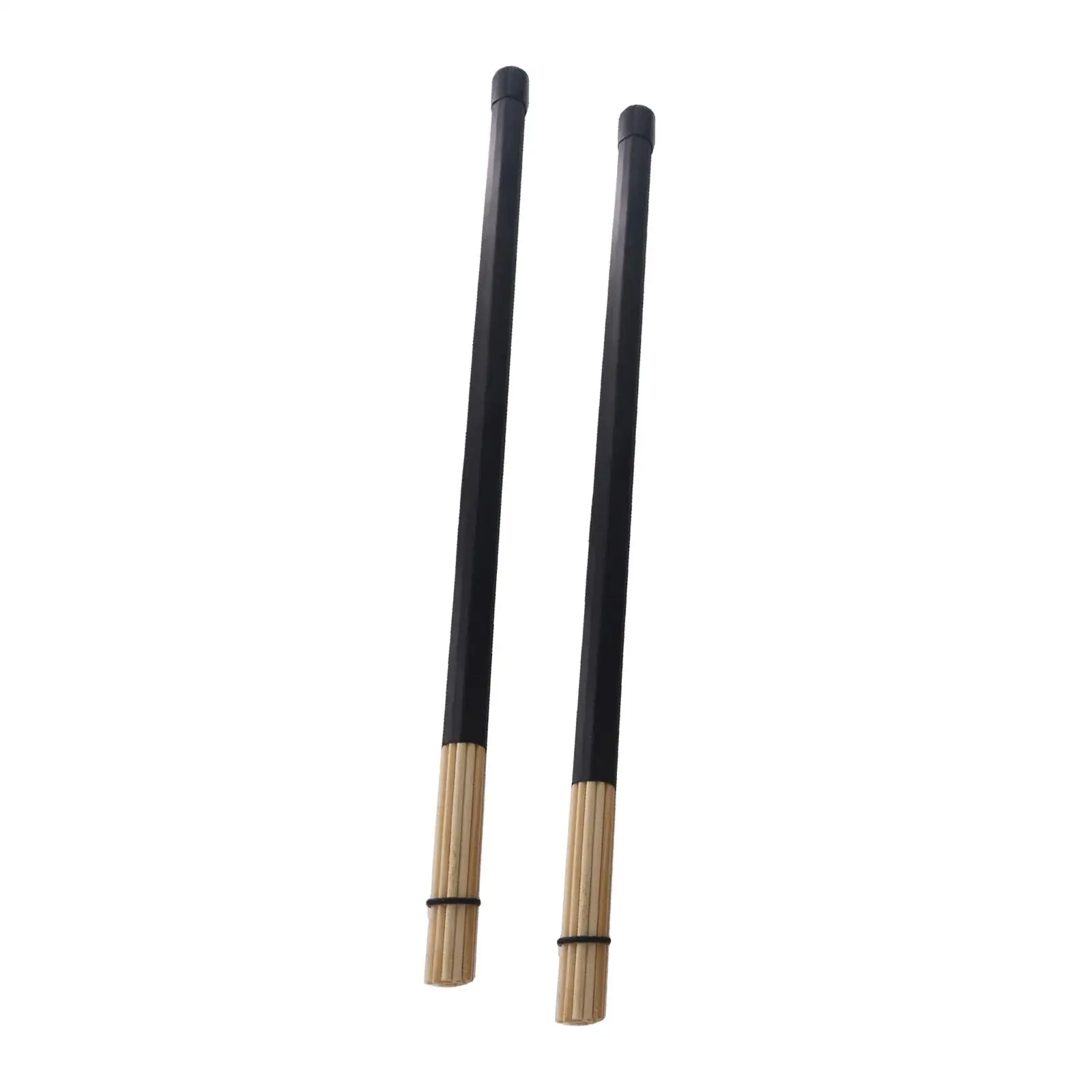 2Pcs Rods Drumsticks Jazz Drumsticks with Rubber Handle Hand Drum Drumsticks