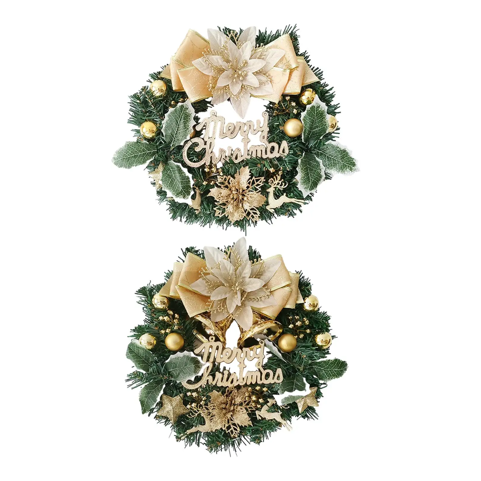 Faux Christmas Wreath Holiday Garland Decoration for Wedding Hotel Fireplace