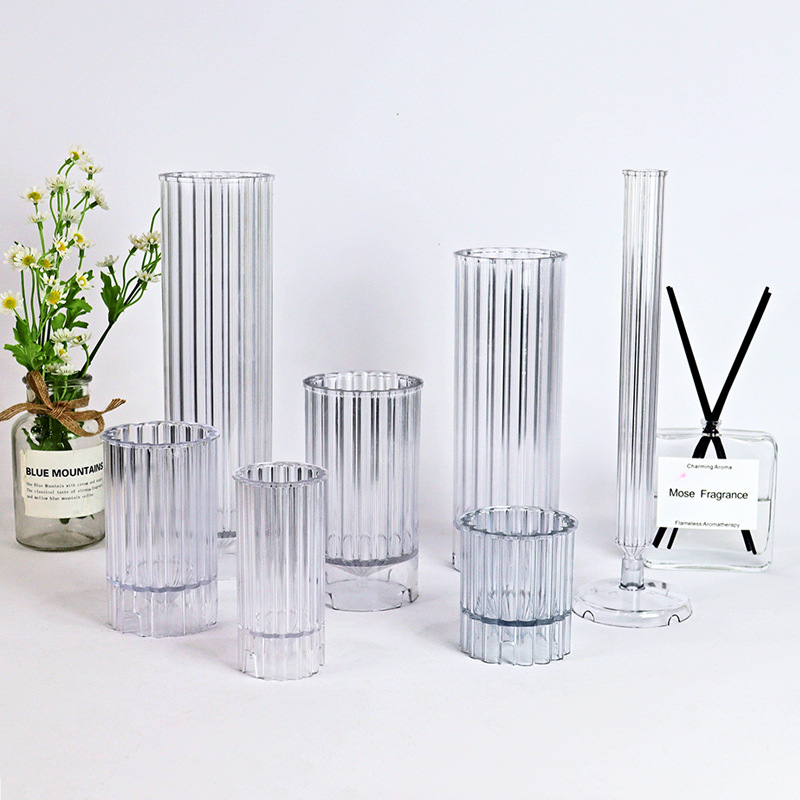 Description Picture 5 of itemPointed Long Rod Acrylic Candle Mould Multi Size Stripe Pole Plastic Mold Scylinder Candlestick Making Set Home Party Decor Gift