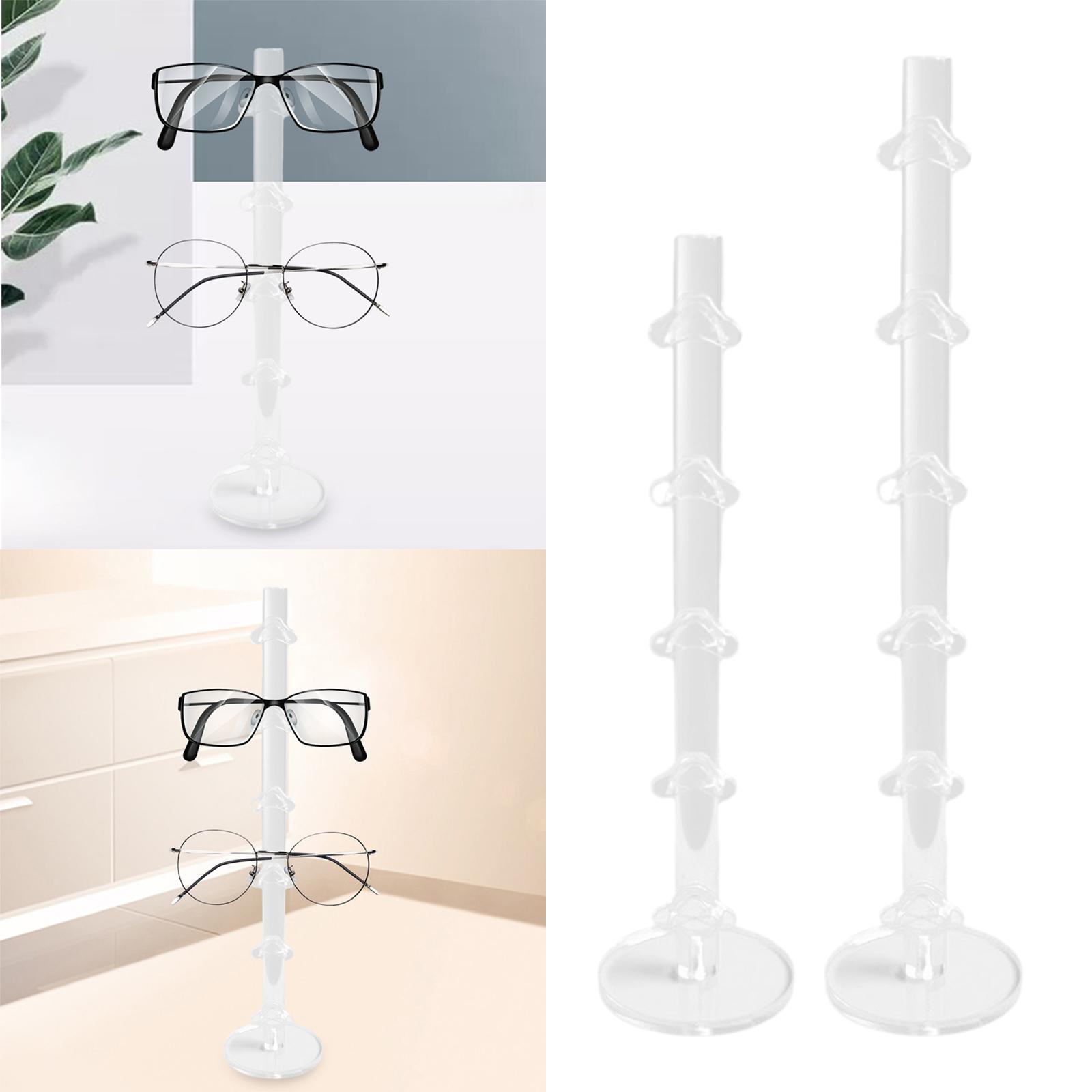 Sunglasses Rack Transparent Eyewear Display Stand Glasses Holder Eyewear Organizer for Selling Shop Tabletop Countertop Dresser