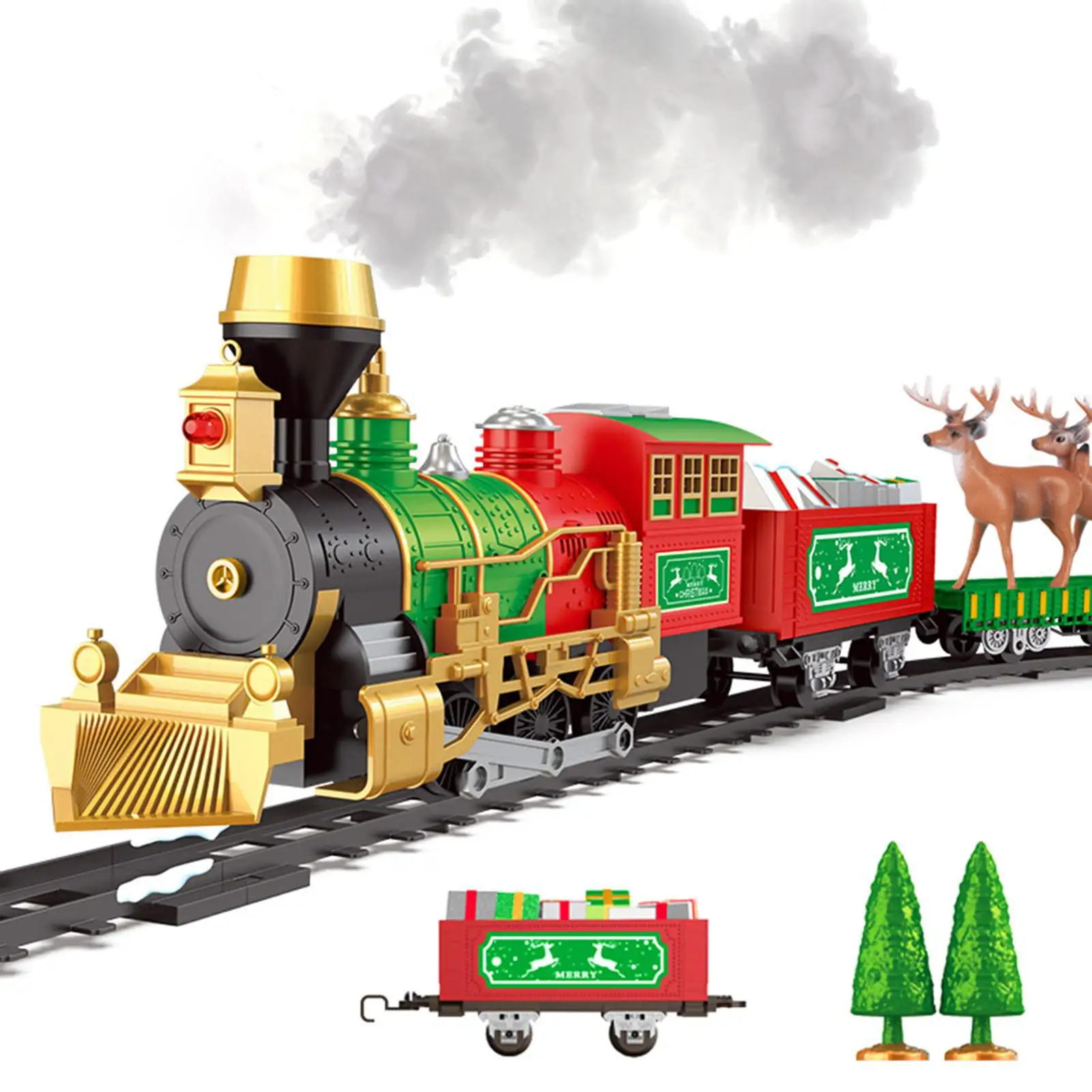 Christmas Train Set Batteries Operated Toy Train Set for Christmas Indoor