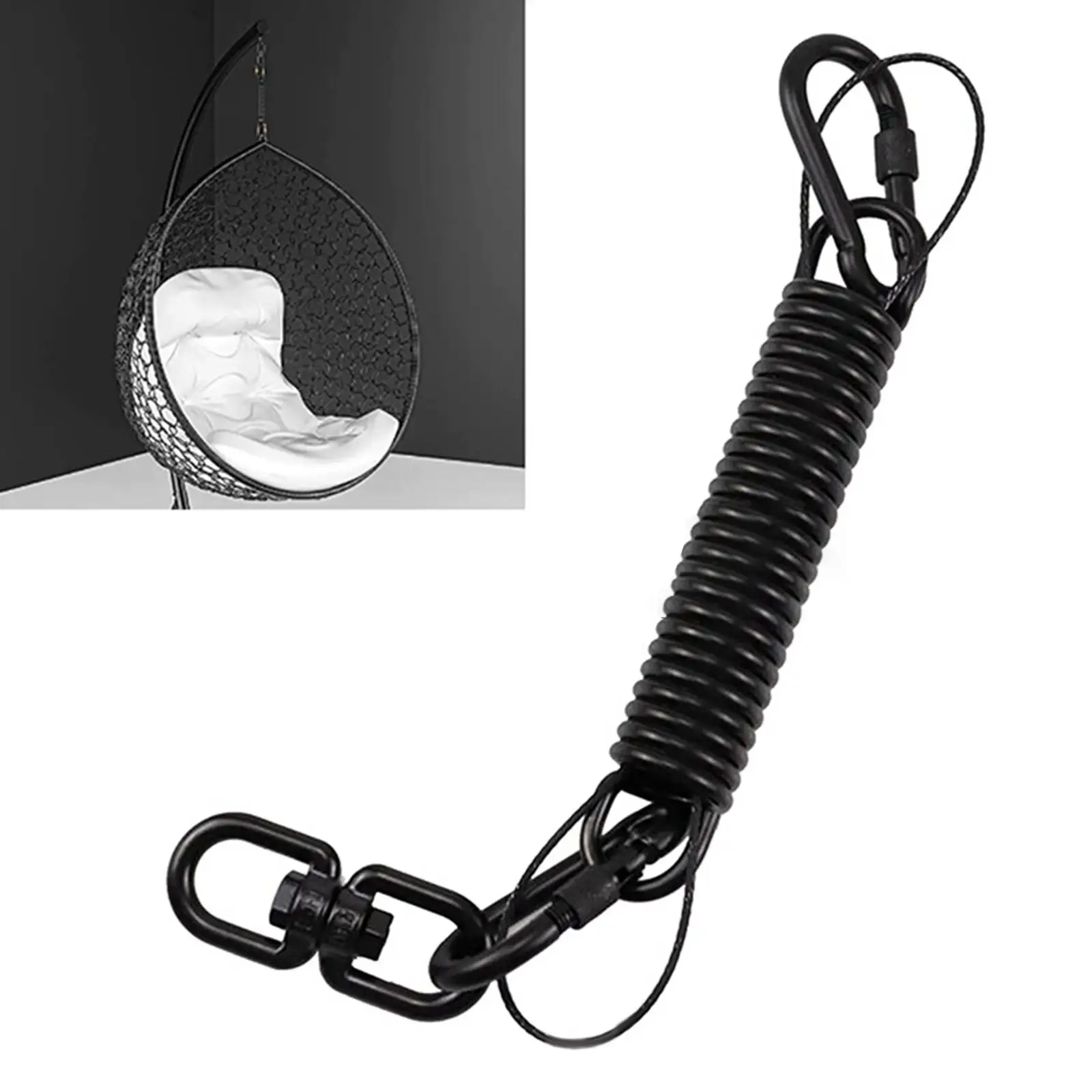Heavy Duty Swing Spring Durable with 2 Hooks Shock Absorbing Hammock Spring for Porch Swing Garden Heavy Bag,