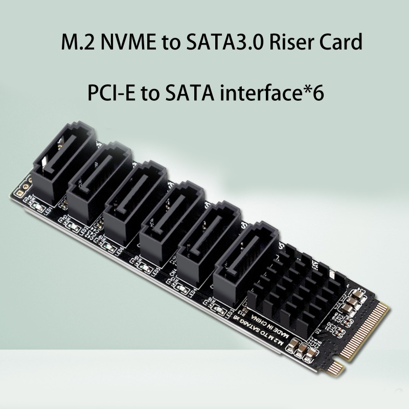 6-porta m.2 pcie riser cartão m2 nvme