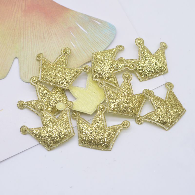 100 Stücke 27*20 Bling Crown Applikation Gepolsterte Patches für DIY Kopfbedeckungen Haarspangen Dekor Kleidung Hut Handwerk Nähzubehör – Detail 8